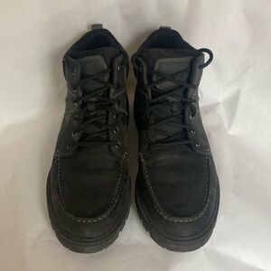 Men's Rockport Black Lace-Up Shoes Moc-toe hydro-shield size 11